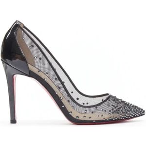 Christian Louboutin Pre-owned, Pre-owned, Dames, Zwart, 38 EU, Pre-owned Mesh heels