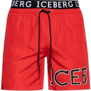 Iceberg, Badkleding, Heren, Rood, S, Korte Broek