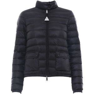 Moncler, Jassen, Dames, Zwart, M, Gewatteerde jas met ritssluiting