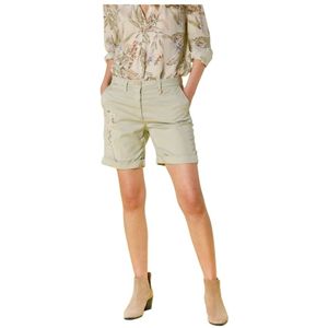 Mason's, Korte broeken, Dames, Groen, XS, Curvy Groene Chino Bermuda Shorts