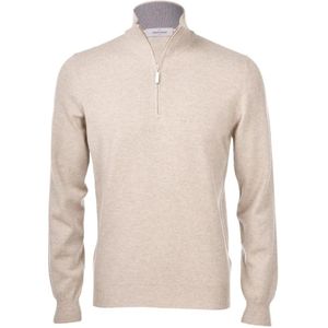 Gran Sasso, Truien, Heren, Beige, 3Xl, Beige Rits Trui