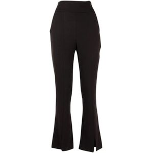 Liu Jo, Broeken, Dames, Zwart, S, Polyester, Elegante Zwarte Winter Chino Broek