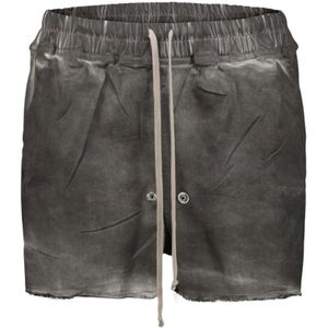 Rick Owens, Denim Shorts Grijs, Dames, Maat:S