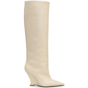 3Juin, Schoenen, Dames, Beige, 40 EU, Numa 100 Clea Hoge Laarzen