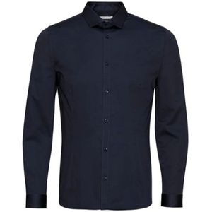 Jack & Jones, Overhemden, Heren, Blauw, L, Katoen, 12097662 Casual shirt
