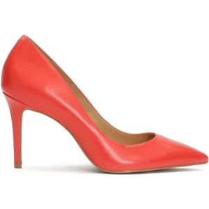 Kazar, Schoenen, Dames, Rood, 35 EU, Leer, Rode graanlederen stiletto's