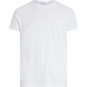 Calvin Klein, Tops, Heren, Wit, M, Moderne Stretch Slim Fit T-shirt