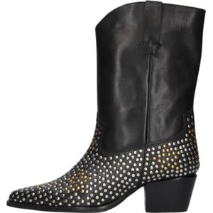 Fabienne Chapot, Schoenen, Dames, Zwart, 37 EU, Leer, City-Western Stijl Enkellaarzen