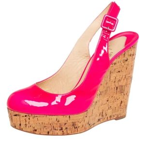 Christian Louboutin Pre-owned, Pre-owned, Dames, Roze, 40 EU, Leer, Pre-owned Leather sandals