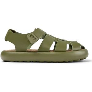 Camper, Schoenen, Heren, Groen, 43 EU, Groene leren enkelband sandalen