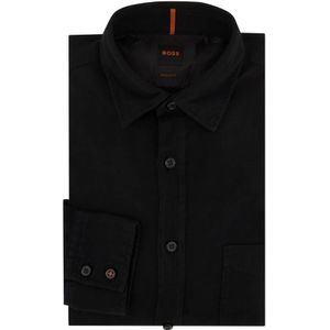 Hugo Boss, Casual Zwart Overhemd Zwart, Heren, Maat:S