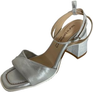 Laura Bellariva, Metalen Gesp Hoge Hak Sandalen Grijs, Dames, Maat:40 EU