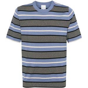 PS By Paul Smith, Gestreept Gebreid Crew Neck T-shirt Veelkleurig, Heren, Maat:L