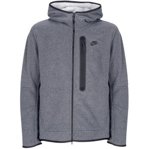 Nike, Tech Fleece Full-Zip Winter Hoodie Zwart, Heren, Maat:XS