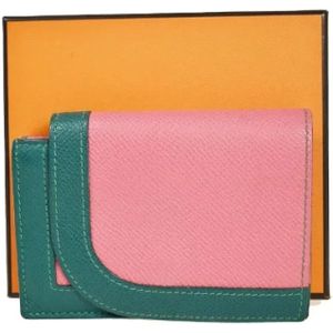 Hermès Vintage, Pre-owned Cotton wallets Roze, Dames, Maat:ONE Size