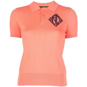 Ralph Lauren, Tops, Dames, Oranje, XS, Katoen, Polo Shirts