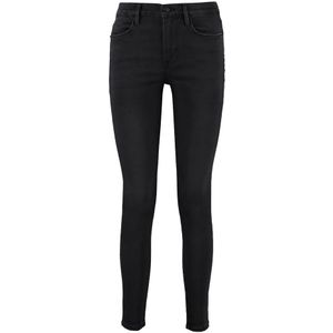 Frame, Jeans, Dames, Zwart, W24, Katoen, Hoge taille skinny jeans met metalen knopen