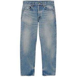 Saint Laurent, Jeans, Heren, Blauw, W33, Denim, Straight Jeans