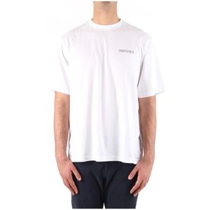 Marcelo Burlon, Tops, Heren, Wit, XS, Witte Casual T-Shirt Upgrade