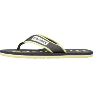 Tommy Hilfiger, Schoenen, Heren, Grijs, 40 EU, Strand Patch Flip Flops