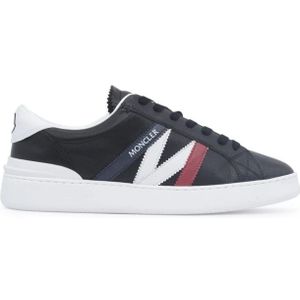 Moncler, Schoenen, Heren, Zwart, 45 EU, Leer, Klassieke Monaco Sneakers