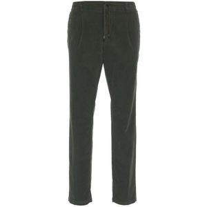 Cruna, Broeken, Heren, Groen, S, Katoen, Groene Slim-Fit Broek voor Mannen