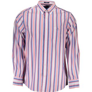 Gant, Overhemden, Heren, Roze, L, Katoen, Roze Katoenen Overhemd, Regular Fit