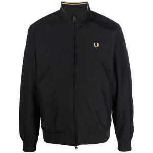 Fred Perry, Brentham Zwarte Jas Zwart, Heren, Maat:S