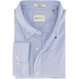 Gant, Casual overhemd in lichtblauw Blauw, Heren, Maat:3XL