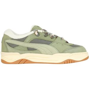 Puma, Schoenen, Heren, Veelkleurig, 43 EU, Leer, Groene Lage Profiel Veterschoenen