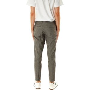 Drykorn, Broeken, Heren, Grijs, W34 L32, Tapered Fit Broek met Elastische Inzetstukken