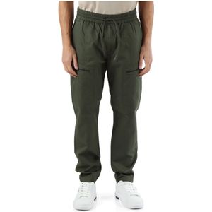 Antony Morato, Broeken, Heren, Groen, M, Katoen, Katoenen twill regular fit broek