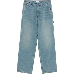 Amish, Vintage Denim Jeans Blauw, Heren, Maat:W30