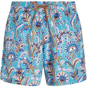 Etro, Blauwe bloemen zwemshorts Blauw, Heren, Maat:S