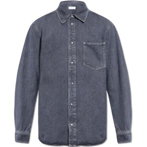 Samsøe Samsøe, Overhemden, Heren, Grijs, L, Katoen, Casual Shirts