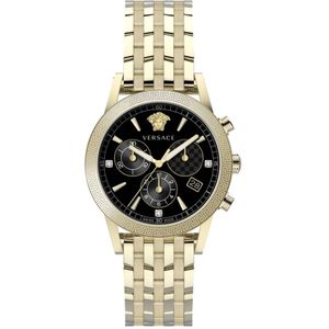 Versace, Sport Tech Band Roestvrij Staal Horloge Grijs, Heren, Maat:ONE Size