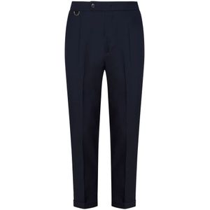 Low Brand, Slim-fit Peacoat Blauwe Broek Blauw, Heren, Maat:W40