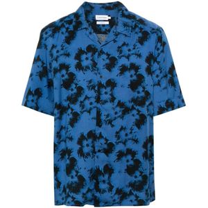 Calvin Klein, Overhemden, Heren, Blauw, M, Blauwe Overhemden voor Heren