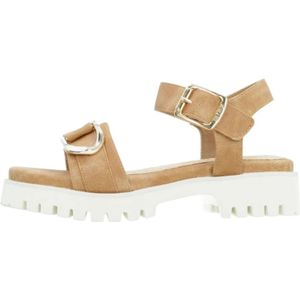 Mtng, Flat Sandalen Bruin, Dames, Maat:39 EU