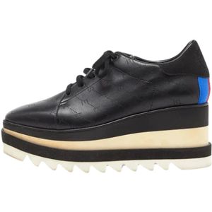 Stella McCartney Pre-owned, Pre-owned Leather sneakers Zwart, Dames, Maat:38 EU