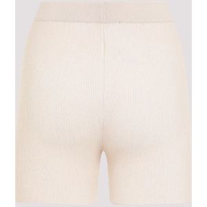 Jacquemus, Korte broeken, Dames, Beige, S, Licht Beige Kort Pralu