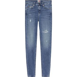 Tommy Jeans, Blauwe Skinny Fit Stretch Denim Jeans Blauw, Dames, Maat:W31