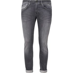 Dondup, Jeans, Heren, Grijs, W32, Katoen, Grijze Skinny Jeans Voorsluiting