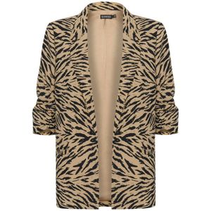 Soaked in Luxury, Allover Printed Blazer Kelp Animal Veelkleurig, Dames, Maat:S