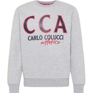 Carlo Colucci, Atletico Dalvit Sweatshirt Grijs, Heren, Maat:XL