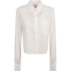 Marni, Blouses & Shirts, Dames, Wit, S, Stijlvolle Overhemden