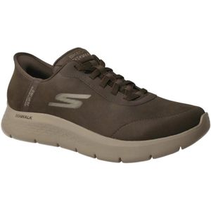 Skechers, Schoenen, Heren, Bruin, 42 EU, Bruine Flex Gebreide Sneaker