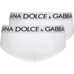 Dolce & Gabbana, Ondergoed, Heren, Wit, S, Wit Optisch Slip Brando Ondergoed