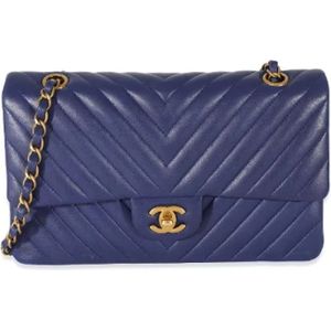 Chanel Vintage, Pre-owned, Dames, Blauw, ONE Size, Leer, Pre-owned Leather chanel-bags