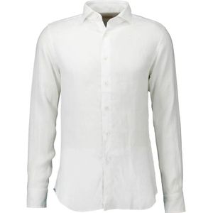 Xacus, Overhemden, Heren, Wit, 3Xl, Linnen, Witte Linnen Slim Fit Overhemd